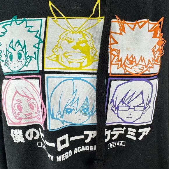 Funimation Black My Hero Academia Hoodie teens sweatshirt - Picture 3 of 10